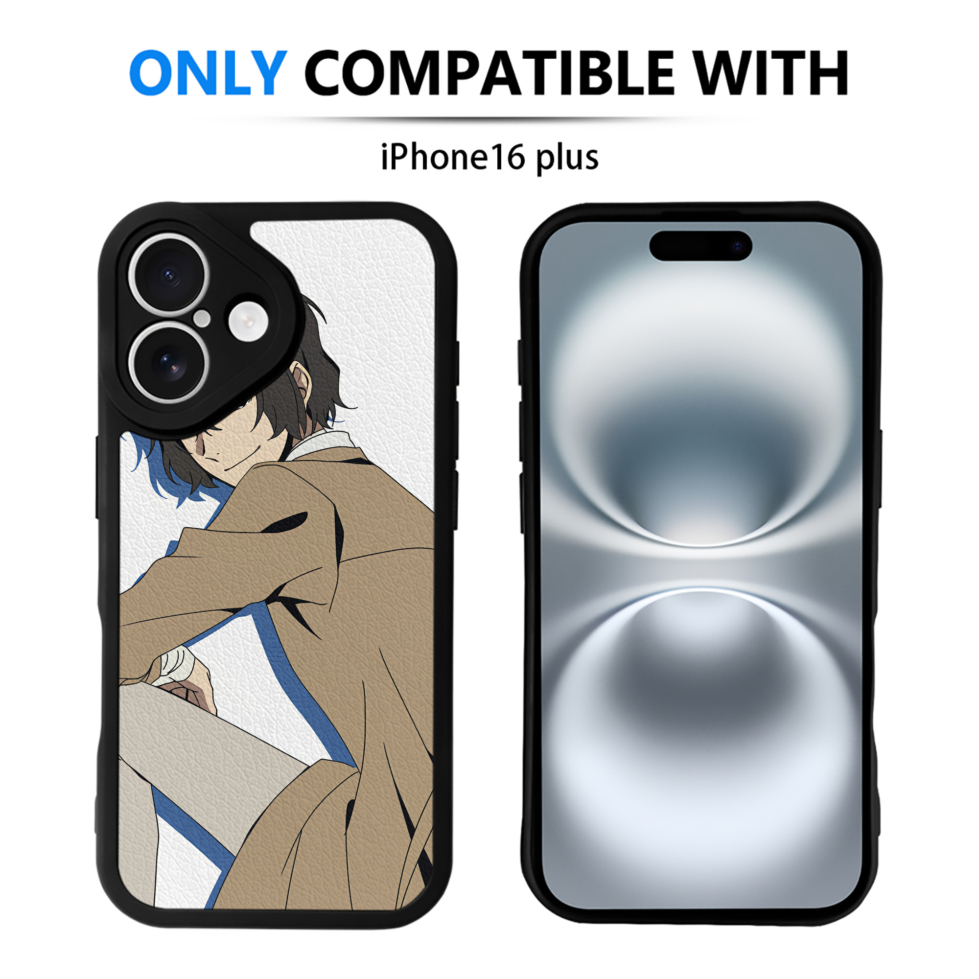 （画像用） 文豪ストレイドッグス Bungo Stray Dogs 【iPhone 16シリーズ対応】シリコンスマホケース（レザー調） 材質：シリコン